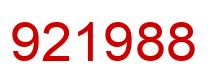 Número 921988 imagen rojo