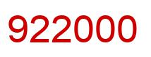 Number 922000 red image