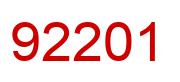 Number 92201 red image