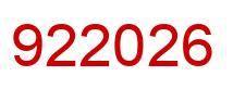 Número 922026 imagen rojo