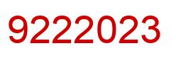 Number 9222023 red image