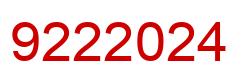 Number 9222024 red image