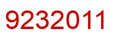 Number 9232011 red image