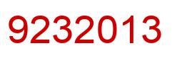Number 9232013 red image