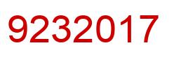 Número 9232017 imagen rojo