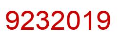 Number 9232019 red image