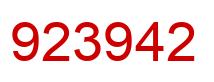 Number 923942 red image