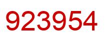 Number 923954 red image