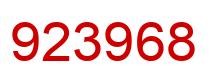 Número 923968 imagen rojo