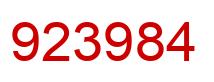 Number 923984 red image