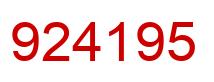 Number 924195 red image