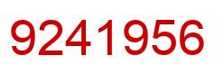 Number 9241956 red image