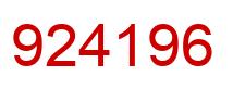 Number 924196 red image