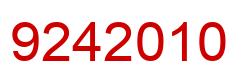 Number 9242010 red image