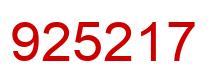 Número 925217 imagen rojo