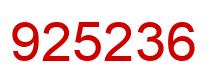 Number 925236 red image