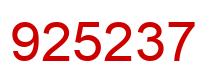 Número 925237 imagen rojo