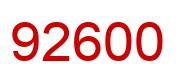Number 92600 red image