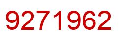Number 9271962 red image