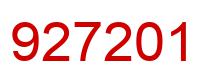 Number 927201 red image