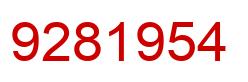 Number 9281954 red image