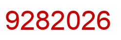Number 9282026 red image