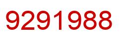 Number 9291988 red image