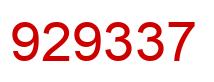 Número 929337 imagen rojo