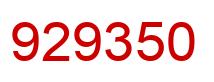 Número 929350 imagen rojo