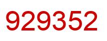 Número 929352 imagen rojo