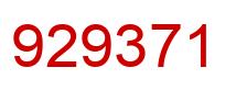 Número 929371 imagen rojo