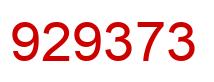 Número 929373 imagen rojo