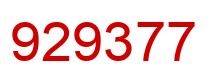 Número 929377 imagen rojo
