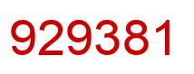 Número 929381 imagen rojo