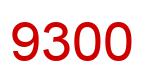 Number 9300 red image