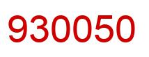 Number 930050 red image