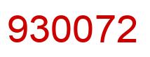 Número 930072 imagen rojo