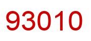 Number 93010 red image