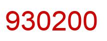 Number 930200 red image