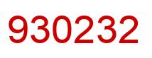 Number 930232 red image