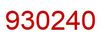 Number 930240 red image
