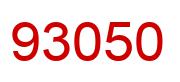 Number 93050 red image