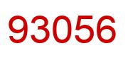 Number 93056 red image