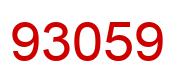 Number 93059 red image