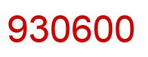 Number 930600 red image