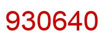 Number 930640 red image