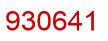 Number 930641 red image