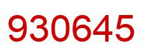 Number 930645 red image