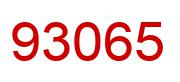 Number 93065 red image
