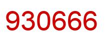 Number 930666 red image
